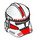 LEGO Wit Clone Trooper Helm met Gaten met Coruscant Bewaker Rood Markeringen (11217 / 104263)