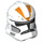 LEGO White Clone Trooper Helmet with Holes with Orange 212th Attack Battalion Markings (11217 / 100650)