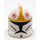 LEGO Weiß Clone Trooper Helm mit Löcher mit Gelb Clone Pilot Muster (61189 / 63150)