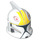 LEGO Bianco Clone Trooper Casco con Fori con Giallo Marking (14344 / 61189)