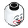 LEGO White Clown Head (Recessed Solid Stud) (3626 / 66702)