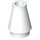 LEGO White Cone 1 x 1 without Top Groove (4589 / 6188)