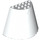 LEGO White Cone 5 x 10 x 6 Half Wall (3354 / 29096)