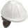 LEGO White Construction Helmet with Dark Brown Hair (16178 / 29211)