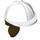LEGO White Construction Helmet with Dark Brown Hair (16178 / 29211)