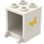 LEGO White Container 2 x 2 x 2 with yellow butterfly Sticker with Recessed Studs (4345)