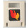 LEGO Weiß Container Box 2 x 2 x 2 Tür mit Slot mit Feuer Logo rot/Orange/Gelb (4346)