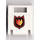 LEGO White Container Box 2 x 2 x 2 Door with Slot with Fire Logo Sticker with Transparent Background (4346)