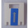 LEGO Weiß Container Box 2 x 2 x 2 Tür mit Slot mit Weiß Pfeil auf Blau Background Aufkleber (4346 / 30059)