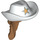 LEGO White Cowboy Hat with Star and Hair in Braid (10652)