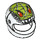 LEGO Weiß Crash Helm mit Lime Kopf mit Zähne (2446 / 99532)