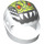 LEGO White Crash Helmet with Lime Head with Teeth (2446 / 99532)