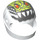 LEGO Bianco Crash Casco con Lime Testa con Denti (2446 / 99532)