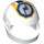 LEGO White Crash Helmet with Silver Shape (2446 / 31583)