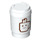 LEGO Weiß Cup mit Deckel mit Minifigure Gesicht ohne Loch (15496 / 15640)