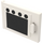 LEGO Weiß Schrank 2 x 3 x 2 Tür mit Schwarz Platz und 4 Schwarz Circles (Oven) Aufkleber (4533)
