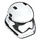 LEGO Wit Gebogen Stormtrooper Helm met First Order Markings met Pointed Mouth met Spitse Mond (37403)