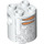 LEGO White Cylinder 2 x 2 x 2 Robot Body with Gray, Black, and Orange R2-D2 Snowman Pattern (Undetermined) (74424)