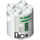 LEGO White Cylinder 2 x 2 x 2 Robot Body with Gray Lines and Green (R2-R7) (Undetermined) (60854)