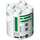 LEGO White Cylinder 2 x 2 x 2 Robot Body with R2 Unit Astromech Droid Body (Undetermined) (18030)