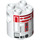 LEGO White Cylinder 2 x 2 x 2 Robot Body with Red Markings (Undetermined) (16578)
