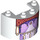 LEGO White Cylinder 2 x 4 x 2 Half with Purple Curtains (24593 / 104855)