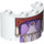LEGO Weiß Zylinder 2 x 4 x 2 Hälfte mit Purple Curtains (24593 / 104855)