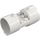 LEGO White Cylinder 3 x 6 x 2.7 Horizontal Solid Center Studs (93168)