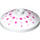 LEGO White Dish 3 x 3 with Pink dots (29484 / 35268)