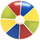 LEGO blanc Dish 4 x 4 avec Multicoloured Rayures (Umbrella) (Stud solide) (3960 / 37380)