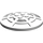 LEGO White Dish 6 x 6 Webbed (Round Holder Underneath) (4285)