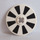 LEGO White Disk 3 x 3 with Black and White Sections (2723)