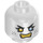 LEGO White Dizzy Minifigure Head (Recessed Solid Stud) (3274)