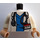 LEGO Bianco Medico Busto con Open Camice da laboratorio over Azzurro Scrubs (973 / 76382)