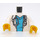 LEGO Wit Arts met Medium azuurblauw Scrubs Minifiguur Torso (973 / 76382)