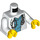 LEGO Wit Doctor met Medium Azure Scrubs Minifig Torso (973 / 76382)