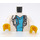 LEGO blanc Doctor avec Medium Azure Scrubs Minifig Torse (973 / 76382)
