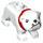 LEGO White Dog - Bulldog with Red Collar (66181)
