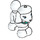 LEGO Wit Hond - Poodle met Blauw Ogen (77291)
