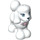 LEGO White Dog - Poodle with Bright Pink Collar (11575 / 13038)