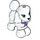 LEGO Wit Hond - Poodle met Purple Sjaal (12997)