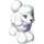 LEGO White Dog - Poodle with Purple Scarf (12997)