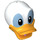 LEGO White Donald Duck Head (25870)