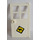 LEGO White Door 1 x 4 x 6 with 4 Panes and Stud Handle with Yellow and Black Sign with Dog Pattern Sticker (60623)