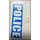 LEGO White Door 1 x 4 x 6 with Stud Handle with &#039;POLICE&#039; (Left) Sticker (60616)