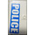 LEGO Wit Deur 1 x 4 x 6 met Nop Handvat met &#039;Politie&#039; (Links) Sticker (60616)