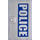 LEGO Wit Deur 1 x 4 x 6 met Nop Handvat met &#039;Politie&#039; (Links) Sticker (60616)