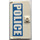LEGO White Door 1 x 4 x 6 with Stud Handle with &#039;POLICE&#039; (Right) Sticker (60616)