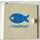 LEGO Weiß Tür 1 x 5 x 4 Links mit Blau Fisch transport mit dickem Griff (3195)