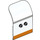 LEGO White Door 2 x 4 x 6 Airplane with Grey and Orange Stripes (54097 / 68586)